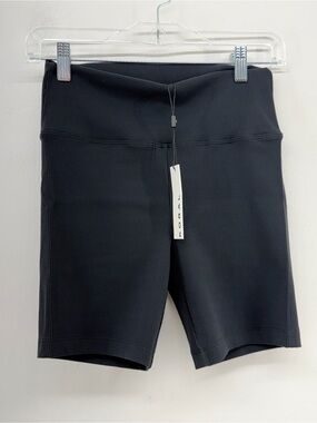 Koral Black Ribbed High-Rise Bike Shorts Size Large NWT!